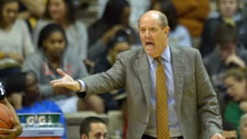Dec 19, 2015; Nashville, TN, USA; Vanderbilt Commodores head coach Kevin Stallings reacts during the first half against the Wofford Terriers at Memorial Gym. Mandatory Credit: Jim Brown-USA TODAY Sports