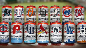 Budweiser MLB cans for the 2023 season, photo provided by Budweiser