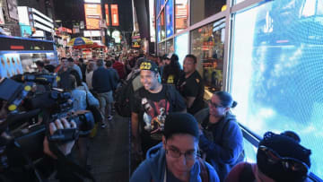 NEW YORK, NY - SEPTEMBER 01: Star Wars Force Friday II kicks off in the USA with midnight store openings in NYC. Hundreds of fans showed up to be the first to get their hands on new merchandise celebrating Star Wars: The Last Jedi at the Disney Store Times Square on September 1, 2017 in New York City. (Photo by Mike Coppola/Getty Images for Disney Consumer Products and Interactive Media)