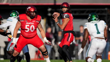 Cincinnati Bearcats quarterback Evan Prater during game against the Tulane Green Wave at Nippert Stadium.