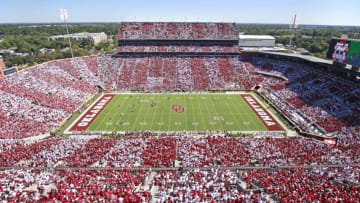 NORMAN, OK - OCTOBER 07: A general view of the stadium during the Iowa State game at Gaylord Family Oklahoma Memorial Stadium on October 7, 2017 in Norman, Oklahoma. Iowa State defeated Oklahoma 38-31. (Photo by Brett Deering/Getty Images)