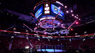 VANCOUVER, BRITISH COLUMBIA - SEPTEMBER 14: A general view of the Octagon prior to the UFC Fight Night event at Rogers Arena on September 14, 2019 in Vancouver, Canada. (Photo by Jeff Bottari/Zuffa LLC/Zuffa LLC)