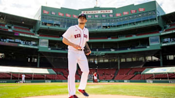 BOSTON, MA - SEPTEMBER 20: Tanner Houck #89 of the Boston Red Sox looks on before a game against the New York Yankees on September 20, 2020 at Fenway Park in Boston, Massachusetts. It was his debut at Fenway Park. The 2020 season had been postponed since March due to the COVID-19 pandemic. (Photo by Billie Weiss/Boston Red Sox/Getty Images)