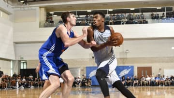 ORLANDO, FL - JULY 3: Dakari Johnson #44 of the OKC Thunder handles the ball against the New York Knicks on July 3, 2017 during the 2017 Summer League at Amway Center in Orlando, Florida. Copyright 2017 NBAE (Photo by Fernando Medina/NBAE via Getty Images)