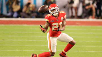 Bashaud Breeland #21 of the Kansas City Chiefs intercepts a pass (Photo by Andy Lyons/Getty Images)