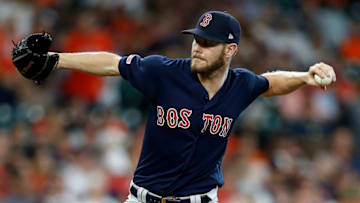 HOUSTON, TEXAS - MAY 24: Chris Sale #41 of the Boston Red Sox pitches in the first inning against the Houston Astros at Minute Maid Park on May 24, 2019 in Houston, Texas. (Photo by Bob Levey/Getty Images)