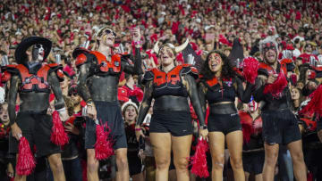Sep 23, 2023; Athens, Georgia, USA; Georgia Bulldogs fans in the student section reacting during the game against the UAB Blazers during the second half at Sanford Stadium. Mandatory Credit: Dale Zanine-USA TODAY Sports