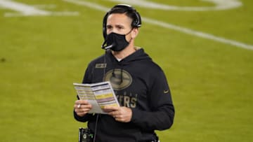 Nov 5, 2020; Santa Clara, California, USA; Green Bay Packers head coach Matt LaFleur looks on during the first quarter against the San Francisco 49ers at Levi's Stadium. Mandatory Credit: Kyle Terada-USA TODAY Sports