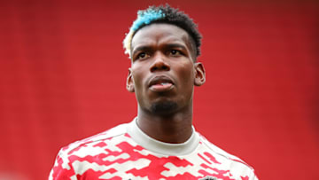 MANCHESTER, ENGLAND - AUGUST 07: Paul Pogba of Manchester United during the Pre Season Friendly fixture between Manchester United and Everton at Old Trafford on August 7, 2021 in Manchester, England. (Photo by Robbie Jay Barratt - AMA/Getty Images)