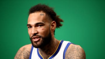 SAN FRANCISCO, CALIFORNIA - SEPTEMBER 30: Willie Cauley-Stein #2 of the Golden State Warriors is interviewed during the Golden State Warriors media day at Chase Center on September 30, 2019 in San Francisco, California. NOTE TO USER: User expressly acknowledges and agrees that, by downloading and or using this photograph, User is consenting to the terms and conditions of the Getty Images License Agreement. (Photo by Ezra Shaw/Getty Images)