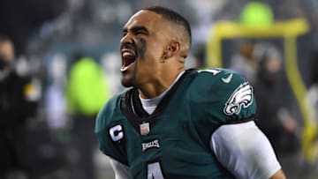 Philadelphia Eagles quarterback Jalen Hurts (1). Mandatory Credit: Eric Hartline-USA TODAY Sports