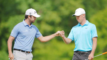 Davis Riley and Nick Hardy, 2023 Zurich Classic of New Orleans,Mandatory Credit: Andrew Wevers-USA TODAY Sports
