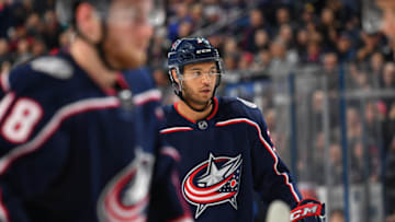 COLUMBUS, OH - DECEMBER 15: Seth Jones #3 of the Columbus Blue Jackets skates against the Anaheim Ducks on December 15, 2018 at Nationwide Arena in Columbus, Ohio. (Photo by Jamie Sabau/NHLI via Getty Images)