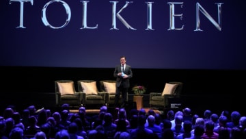 MONTCLAIR, NJ - MAY 07: Stephen Colbert speaks at the Tolkien Q&A at the Montclair Film Festival on May 7, 2019 in Montclair, New Jersey. (Photo by Dave Kotinsky/Getty Images for 2019 Montclair Film Festival)