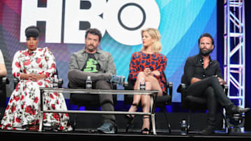 BEVERLY HILLS, CA - JULY 30: (L-R) Actress Kimberly Hebert Gregory, actor/executive producer/co-creator Danny McBride, actress Georgia King and actor Walton Goggins speak onstage during the 'Vice Principals' panel discussion at the HBO portion of the 2016 Television Critics Association Summer Tour at The Beverly Hilton Hotel on July 30, 2016 in Beverly Hills, California. (Photo by Frederick M. Brown/Getty Images)