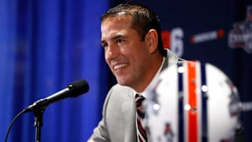 Cincinnati head coach Luke Fickell speaks to the media during AAC championship press conference. USA Today.