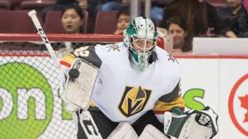 Goalie Jiri Patera #32 of the Vegas Golden Knights. (Photo by Rich Lam/Getty Images)