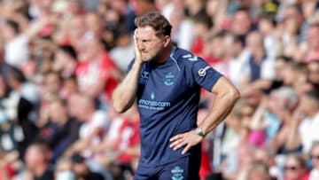 SOUTHAMPTON, ENGLAND - SEPTEMBER 26: Head Coach Ralph Hasenhuttl of Southampton during the Premier League match between Southampton and Wolverhampton Wanderers at St Mary's Stadium on September 26, 2021 in Southampton, England. (Photo by Robin Jones/Getty Images)