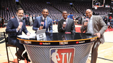 Detroit Pistons' Isiah Thomas on NBA TV (Photo by Nathaniel S. Butler/NBAE via Getty Images)