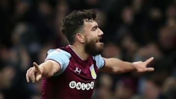 BIRMINGHAM, ENGLAND - JANUARY 01: Robert Snodgrass of Aston Villa celebrates after scoring their second goal during the Sky Bet Championship match between Aston Villa and Bristol City at Villa Park on January 1, 2018 in Birmingham, England. (Photo by David Rogers/Getty Images)