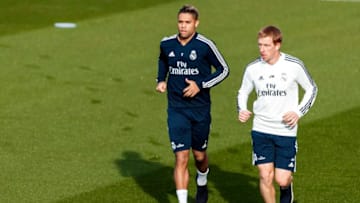 MADRID, SPAIN - DECEMBER 08: Mariano Díaz of Real Madrid looks on during the Real Madrid training session on December 8, 2018 in Madrid, Spain. (Photo by TF-Images/Getty Images)