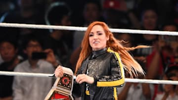 TOKYO,JAPAN - JUNE 28: Becky Lynch enters the ring during the WWE Live Tokyo at Ryogoku Kokugikan on June 28, 2019 in Tokyo, Japan. (Photo by Etsuo Hara/Getty Images)