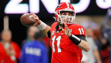 ATLANTA, GA - JANUARY 08: Jake Fromm #11 of the Georgia football Bulldogs
