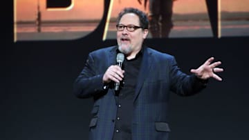 ANAHEIM, CALIFORNIA - AUGUST 23: Executive producer/writer Jon Favreau of 'The Mandalorian' took part today in the Disney+ Showcase at Disney’s D23 EXPO 2019 in Anaheim, Calif. 'The Mandalorian' will stream exclusively on Disney+, which launches November 12. (Photo by Jesse Grant/Getty Images for Disney)
