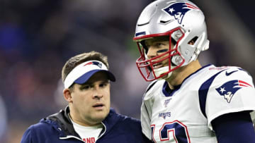 Tom Brady, Josh McDaniels, New England Patriots. (Photo by Wesley Hitt/Getty Images)