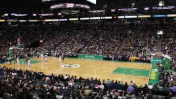 Jan 4, 2013; Boston, Massachusetts, USA; A general view of TD Banknorth Garden during the fourth quarter of the game between the Indiana Pacers and the Boston Celtics. The Boston Celtics won 94-75. Mandatory Credit: Greg M. Cooper-USA TODAY Sports