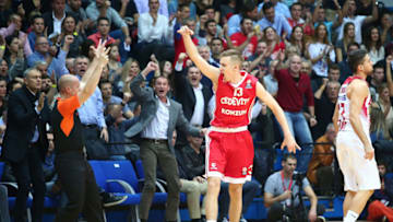 ZAGREB, CROATIA - NOVEMBER 19: Dzanan Musa, #13. (Photo by Robert Valai/EB via Getty Images)