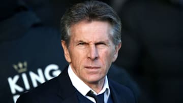 LIVERPOOL, ENGLAND - JANUARY 01: Claude Puel, Manager of Leicester City looks on during the Premier League match between Everton FC and Leicester City at Goodison Park on January 1, 2019 in Liverpool, United Kingdom. (Photo by Jan Kruger/Getty Images)