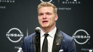 Michigan football's Heisman Trophy finalist Aidan Hutchinson. (Brad Penner-USA TODAY Sports)