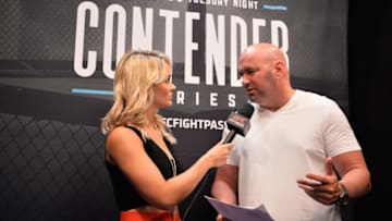 LAS VEGAS, NV - JULY 17: UFC President Dana White announces the winners of the contracts during Dana White's Tuesday Night Contender Series at the TUF Gym on July 17, 2018 in Las Vegas, Nevada. (Photo by Chris Unger/DWTNCS LLC)
