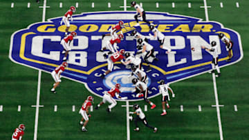 Cincinnati Bearcats against the Alabama Crimson Tide during the Goodyear Cotton Bowl Classic for the College Football Playoff. USA Today.