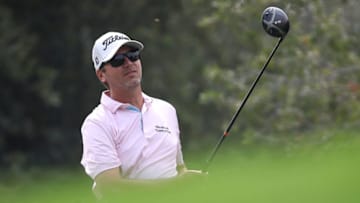 NAPA, CALIFORNIA - SEPTEMBER 11: Sean O’Hair hits his tee shot on the 4th hole during round two of the Safeway Open at Silverado Resort on September 11, 2020 in Napa, California. (Photo by Sean M. Haffey/Getty Images)