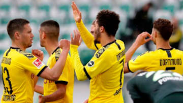 Borussia Dortmund prepared for Bayern with a hard fought win over Wolfsburg (Photo by MICHAEL SOHN/POOL/AFP via Getty Images)
