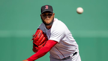 FT. MYERS, FL - FEBRUARY 29: Eduardo Rodriguez #57 of the Boston Red Sox delivers during the second inning of a Grapefruit League game against the New York Yankees on February 29, 2020 at jetBlue Park at Fenway South in Fort Myers, Florida. (Photo by Billie Weiss/Boston Red Sox/Getty Images)