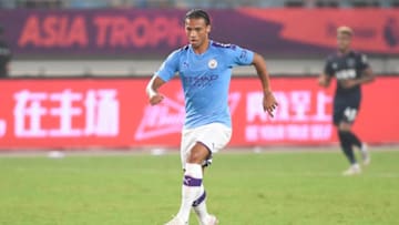 NANJING, CHINA - JULY 17: Leroy Sane #19 of Manchester City drives the ball during Premier League Asia Trophy match between West Ham United and Manchester City at Nanjing Olympic Sports Center on July 17, 2019 in Nanjing, China. (Photo by VCG/VCG via Getty Images)