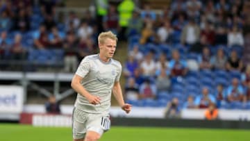 2nd August 2018, Turf Moor, Burnley, England; UEFA Europa League qualification, second qualifying round, 2nd leg, Burnley versus Aberdeen; Gary Mackay-Steven of Aberdeen runs with the ball (photo by Conor Molloy/Action Plus via Getty Images)
