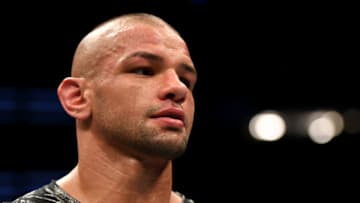 NEW YORK, NY - NOVEMBER 12: Thiago Alves of Brazil looks on after his defeat to Jim Miller of the United States in their lightweight bout during the UFC 205 event at Madison Square Garden on November 12, 2016 in New York City. (Photo by Jeff Bottari/Zuffa LLC/Zuffa LLC via Getty Images)