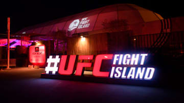 July 12, 2020; Abu Dhabi, UAE; A general view of the Flash Forum on UFC Fight Island prior to the UFC 251 event on July 12, 2020 on Yas Island, Abu Dhabi, United Arab Emirates. Mandatory Credit: Jeff Bottari/Zuffa LLC via USA TODAY Sports