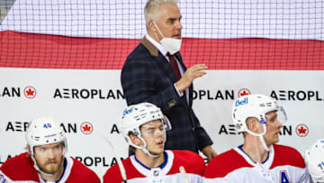 Apr 26, 2021; Calgary, Alberta, CAN; Montreal Canadiens Dominique Ducharme Mandatory Credit: Sergei Belski-USA TODAY Sports