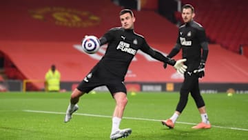 Karl Darlow and Martin Dubravka of Newcastle United. (Photo by STU FORSTER/POOL/AFP via Getty Images)