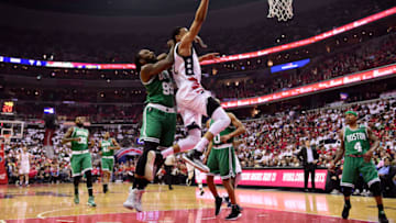 WASHINGTON, DC - MAY 07: Otto Porter Jr. #22 of the Washington Wizards goes up for a shot against Jae Crowder #99 of the Boston Celtics in the first half in Game Four of the Eastern Conference Semifinals at Verizon Center on May 7, 2017 in Washington, DC. (Photo by Patrick McDermott/Getty Images)