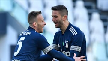 Juventus, Arthur Melo, Rodrigo Bentancur (Photo by Stefano Guidi/Getty Images)
