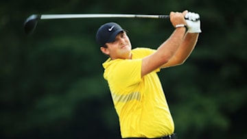 MEDINAH, ILLINOIS - AUGUST 16: Patrick Reed of the United States plays his shot from the 18th tee during the second round of the BMW Championship at Medinah Country Club No. 3 on August 16, 2019 in Medinah, Illinois. (Photo by Andrew Redington/Getty Images)