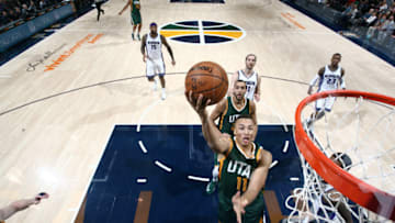SALT LAKE CITY, UT - DECEMBER 10: Dante Exum #11 of the Utah Jazz shoots the ball against the Sacramento Kings during the game on December 10, 2016 at vivint.SmartHome Arena in Salt Lake City, Utah. NOTE TO USER: User expressly acknowledges and agrees that, by downloading and or using this Photograph, User is consenting to the terms and conditions of the Getty Images License Agreement. Mandatory Copyright Notice: Copyright 2016 NBAE (Photo by Melissa Majchrzak/NBAE via Getty Images)