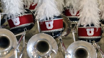 SALT LAKE CITY, UT - NOVEMBER 11: Utah Utes band hats and musical instruments in the access tunnel prior to the game between the Utes and the Washington State Cougars at Rice-Eccles Stadium on November 11, 2017 in Salt Lake City, Utah. (Photo by Gene Sweeney Jr/Getty Images)