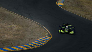 SONOMA, CA - SEPTEMBER 14: Charlie Kimball, driver of the #23 Carlin Chevrolet, on track during pracrtice for the Verizon IndyCar Series Sonoma Grand Prix at Sonoma Raceway on September 14, 2018 in Sonoma, California. (Photo by Jonathan Moore/Getty Images)